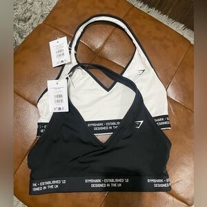 Gymshark Black and White Sports Bra Duo